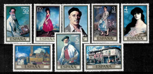 Spain postage stamps year 1971 Paintings by Ignacio Zuloaga