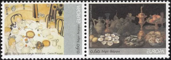 Belgium postage stamps year 2005 EUROPA Stamps - Gastronomy