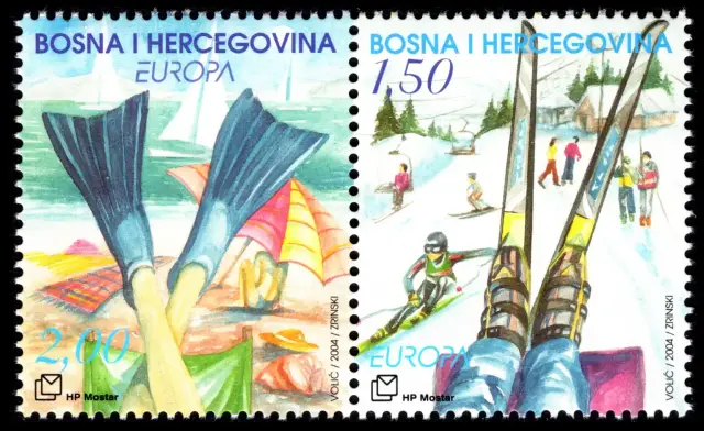 Bosnia - Mostar postage stamps year 2004 Europa CEPT - Holidays
