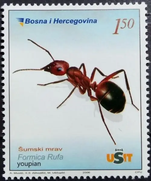 Bosnia - Sarajevo postage stamp year 2006 Fauna - Woods Ant