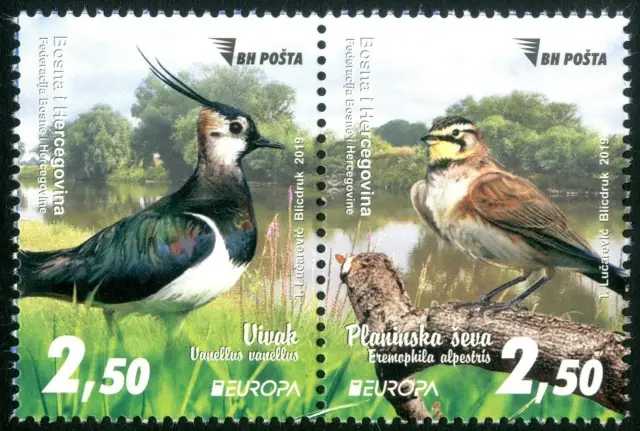 Bosnia Sarajevo postage stamps 2019 Europa CEPT - National Birds