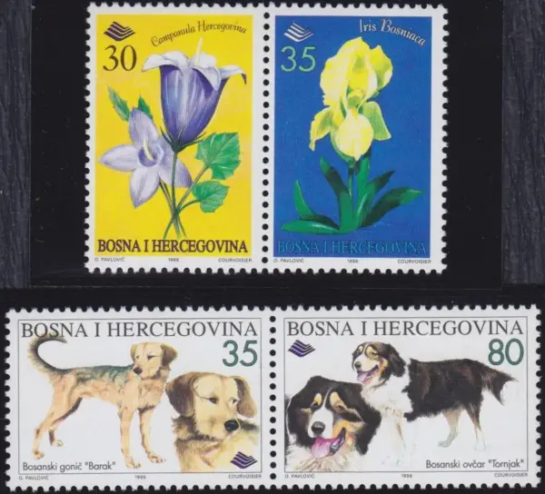 Bosnia - Sarajevo postage stamps year 1996 Fauna & Flora