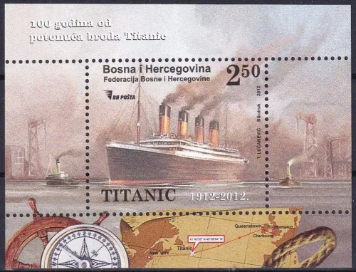 Bosnia - Sarajevo postage stamps year 2012 Titanic ship
