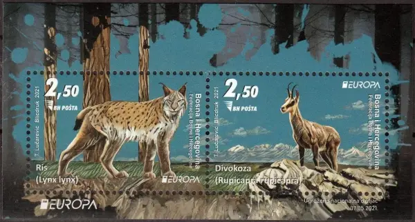 Bosnia Sarajevo postage stamps year 2021 EUROPA Stamps - Wildlife Fauna