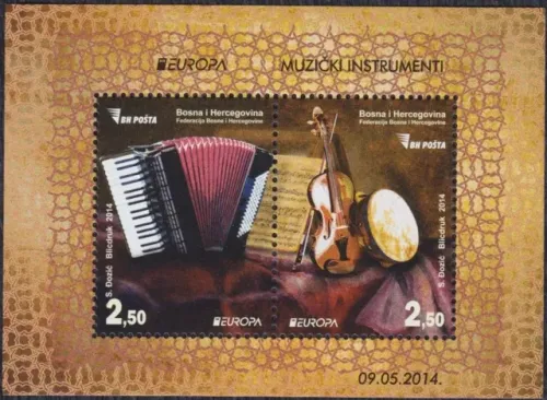 Bosnia year 2014 Europa stamps – Music Instruments
