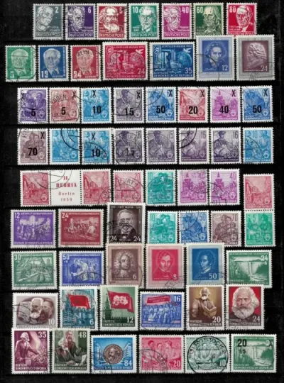 DDR Germany postage stamps year 1954-60 Used collection