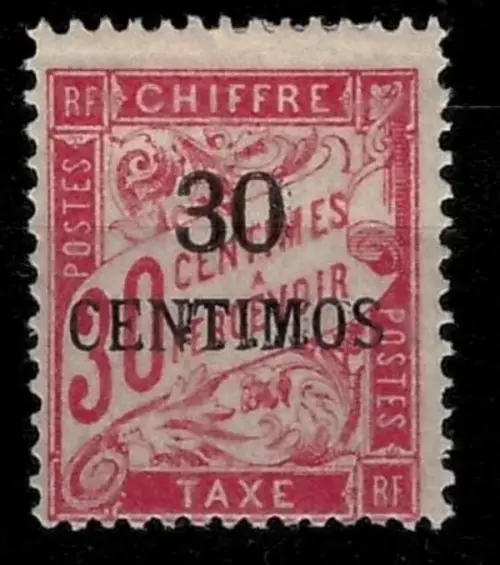 French Morocco postage stamp year 1896 30 centimos postage due