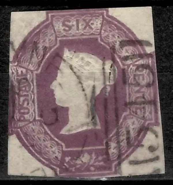 Great Britain postage stamp QV 1854 6d dull lilac