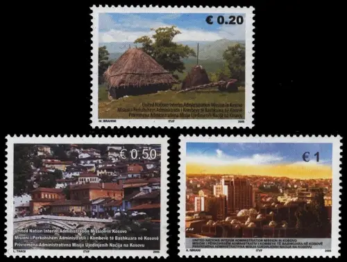 Kosovo postage stamps year 2005 Traditional Settlements