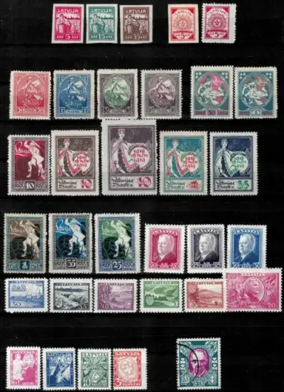 Latvia postage stamps year 1918 - 1935 Unused