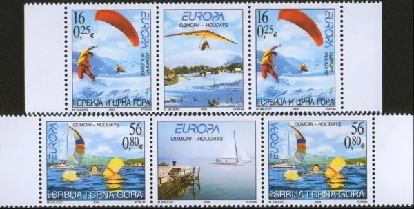 Serbia postage stamps year 2004 Europa CEPT - Holidays