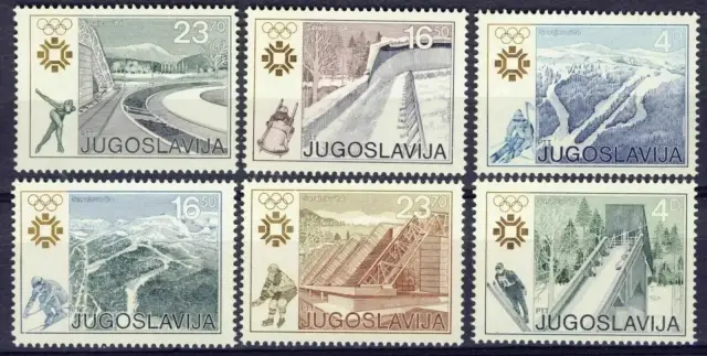 Yugoslavia postage stamps year 1984 Winter Olympic Games set