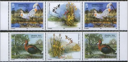 Yugoslavia postage stamps year 1996 Birds - Nature protection set
