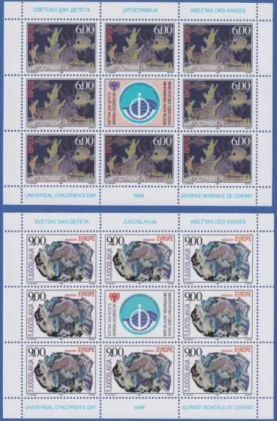 Yugoslavia postage stamps year 1998 Joy of Europe MSS set