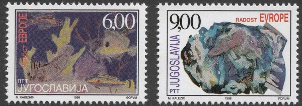Yugoslavia postage stamps year 1998 Joy of Europe set