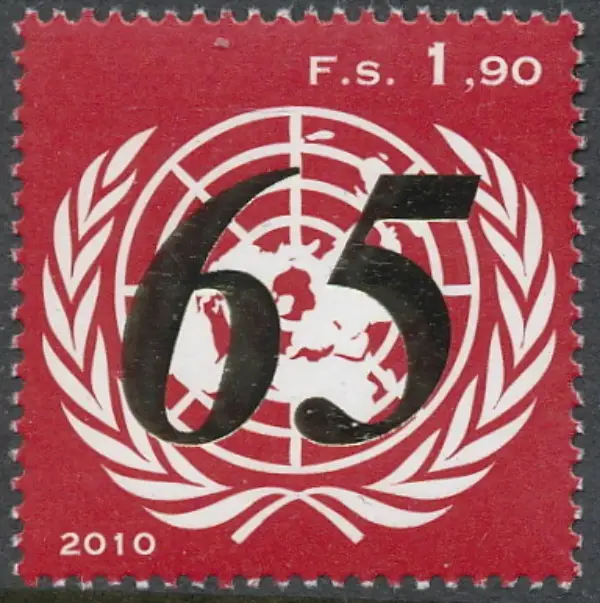 United Nations Geneva stamps year 2010 Anniversary of United Nations
