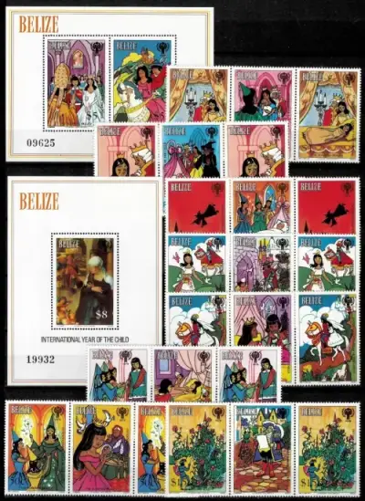 Belize postage stamps year 1979 Sleeping Beauty - Fairy Tales