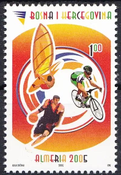 Bosnia postage stamp year 2005 Mediterranean Games Almeria
