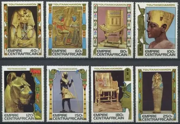 Central Africa Republic stamps year 1978 Toutankhamon Pharaon set