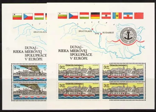Czechoslovakia postage stamps year 1982 Danube Commission