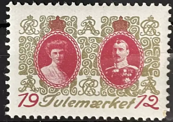 Denmark postage stamp Christmas Seal year 1912