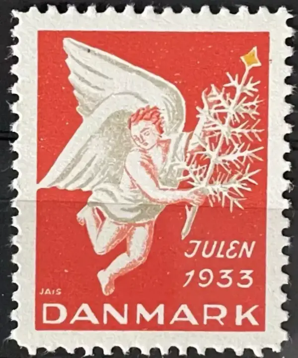 Denmark postage stamp Christmas Seal year 1933 MNH
