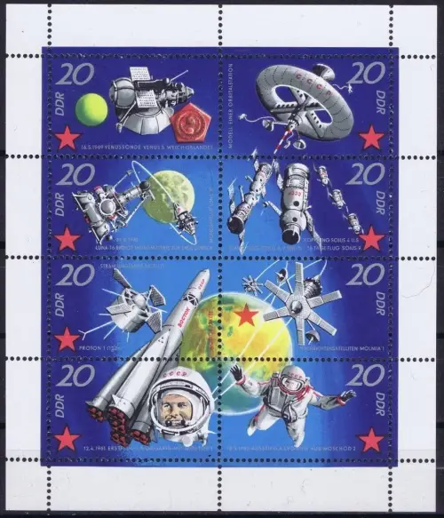 Germany DDR postage stamps year 1971 Soviet Space Research Soyuz