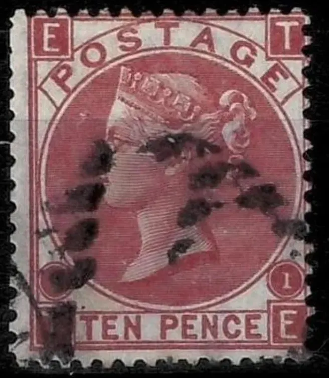 Great Britain postage stamp year 1867 - 10d Deep Red Brown SG 114