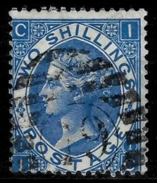 Great Britain postage stamp year 1867 – 2 sh dull Blue SG 118