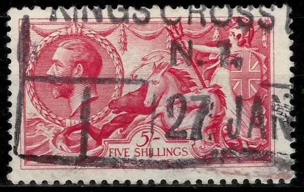 Great Britain postage stamp year 1913 - 5 Shilling SG 401