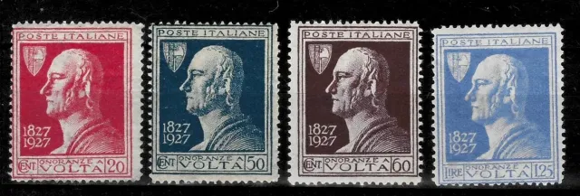Italy postage stamps year 1927 Alessandro Volta set