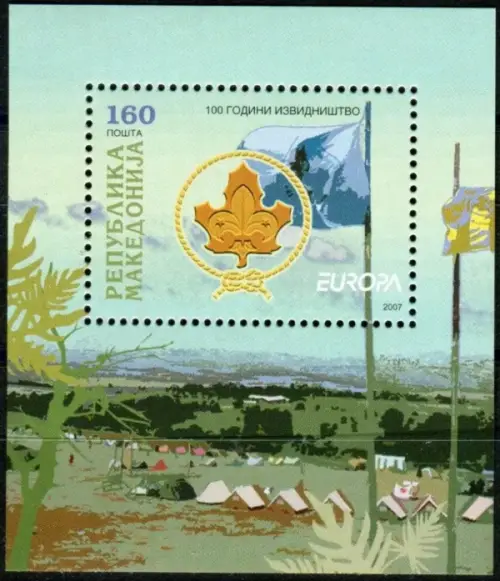Macedonia postage stamps year 2007 Europa CEPT - Scouts MSS