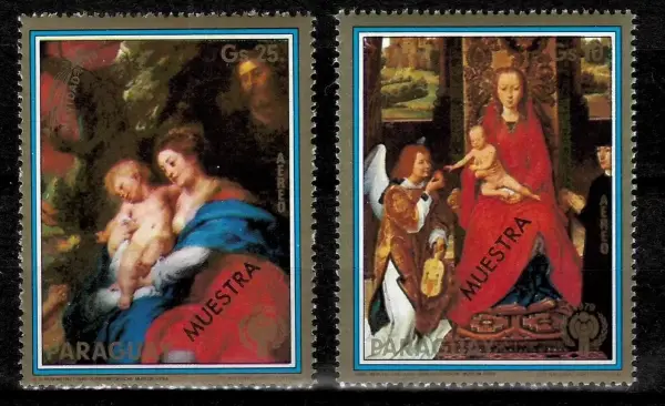 Paraguay postage stamps year 1979 Art Paintings Rubens