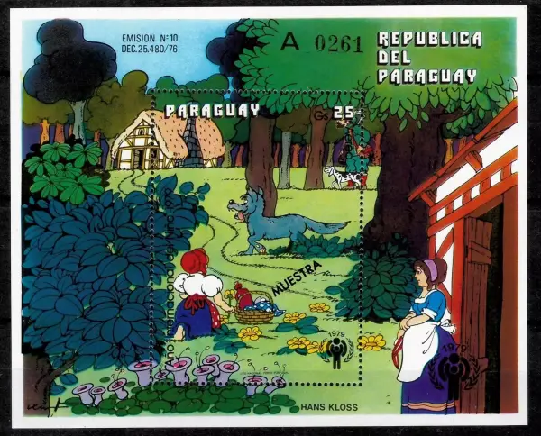 Paraguay postage stamps year 1979 Little Red Riding Hood, Fairy Tales