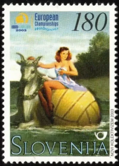 Slovenia postage stamp year 2003 Sport - European Water Polo Championship