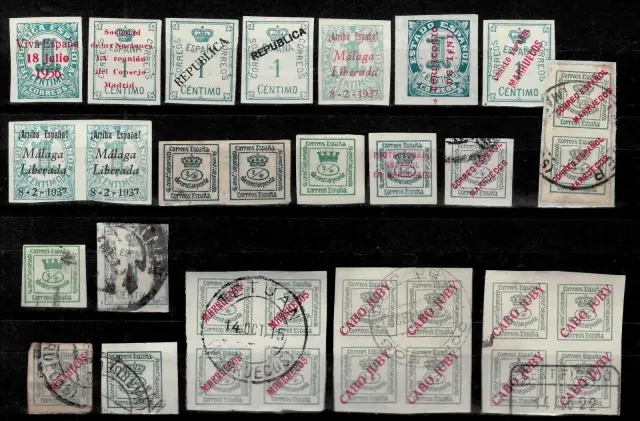 Spain postage stamps year 1930 - 1940