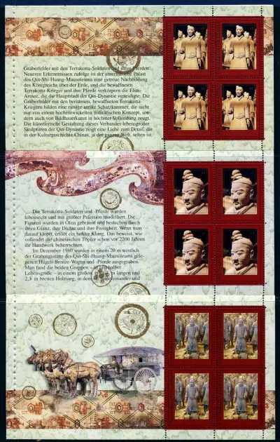 United Nations Geneva stamps year 1997 China Terracotta Warriors booklet