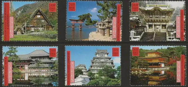 United Nations Geneva stamps year 2001 Architecture - Japan World Heritage