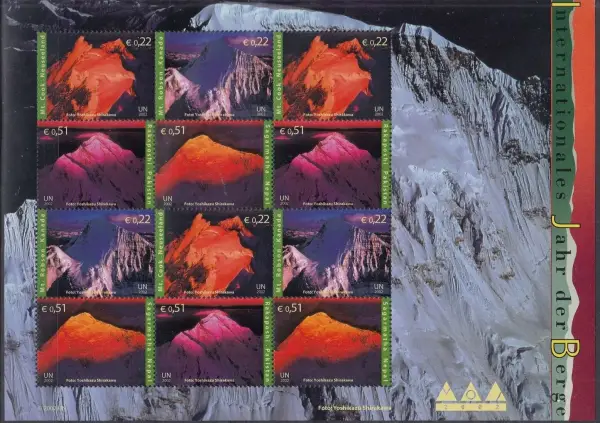 United Nations Vienna stamps year 2002  International Year of the Mountains