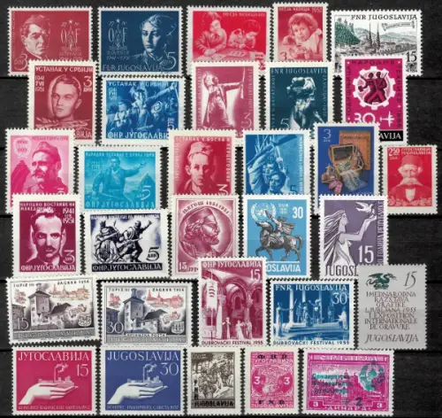 Yugoslavia postage stamps year 1946-1957 collection