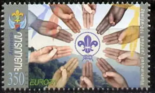 Armenia postage stamps year 2007 Europa Cept - 100 Years of Scouting