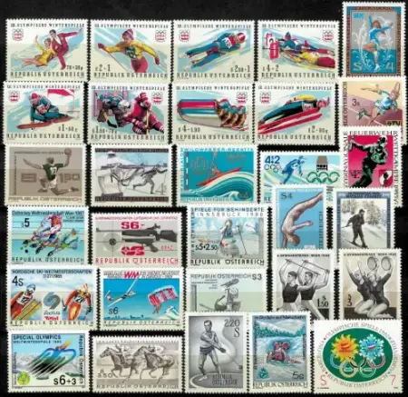 Austria year 1960 – 1990 Sport stamps lot