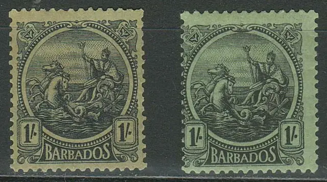 Barbados postage stamps year 1921-24 Black - Emerald