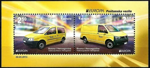 Bosnia Sarajevo postage stamps year 2013 Europa - Postal Vehicles