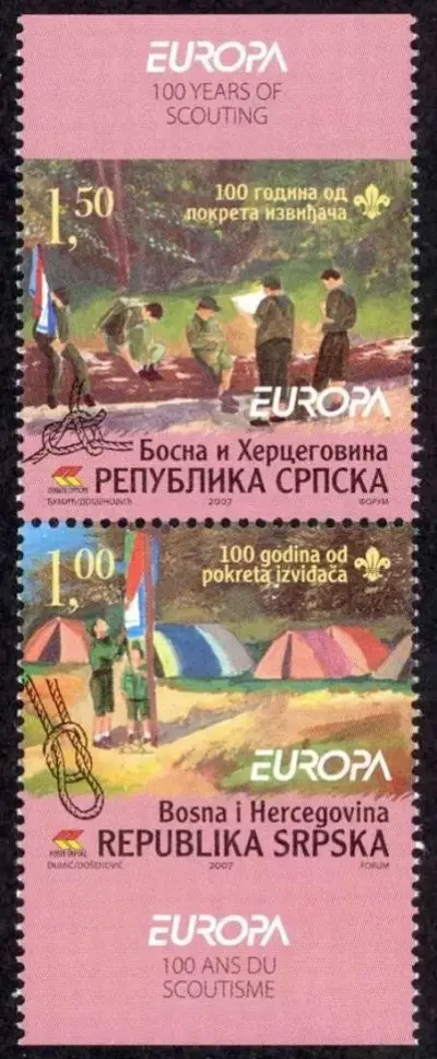 Bosnia Serbian year 2007 - Europa CEPT stamps Scouting