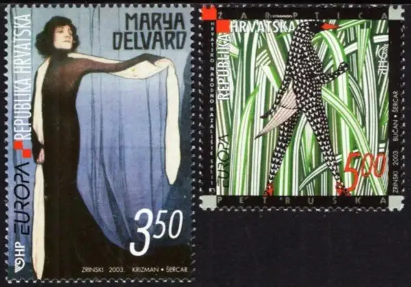 Croatia postage stamps year 2003 EUROPA Stamps - Poster Art