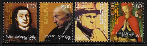 Croatia postage stamps year 2005 Famous Croats