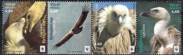 Croatia postage stamps year 2017 Croatian birds of prey