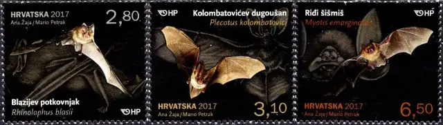 Croatia postage stamps year 2014 - Hawthorn bats complete set