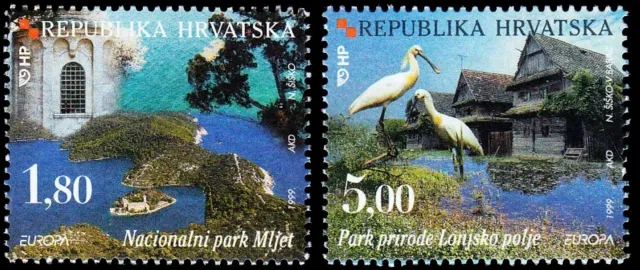 Croatia year 1999 EUROPA Stamps - Nature Park - Birds set